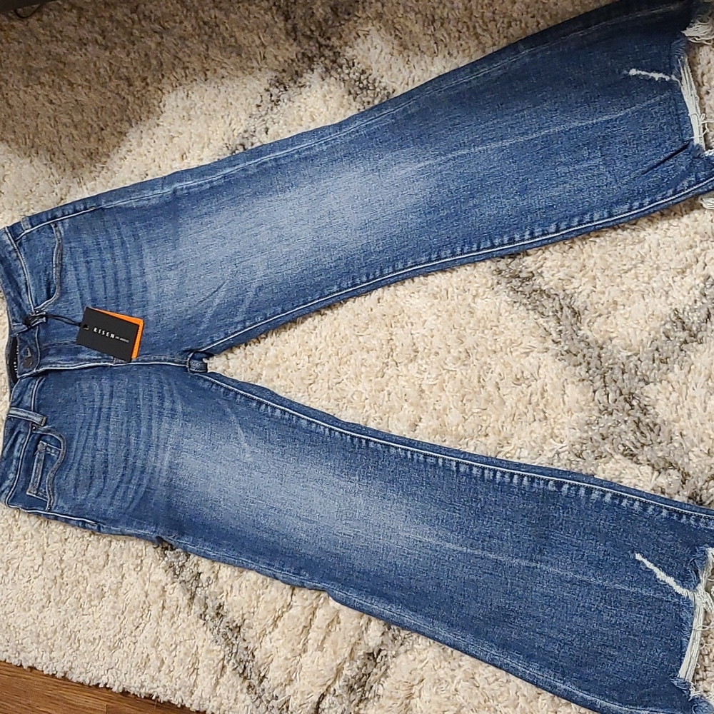 Brand New Risen HW Frayed Hem Ankle Flare